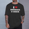 I Love Boobies And Beer Humorous T-Shirt Gifts for Him