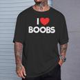 I Love Boobs Quote I Love Boobs T-Shirt Geschenke für Ihn