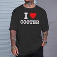 I Love Cooter Heart Cooter Lover T-Shirt Gifts for Him