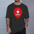 I Love Derry On Red Balloon I Heart Derry Maine T-Shirt Gifts for Him