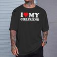 I Love My Girlfriend Gf I Heart My Girlfriend Gf T-Shirt Gifts for Him