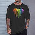 I Love You Hand Sign Rainbow Heart Asl Gay Pride Lgbt T-Shirt Gifts for Him