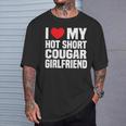 I Love My Hot Short Cougar Girlfriend I Heart My Short Gf T-Shirt Gifts for Him