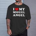 I Love My Miguel-Angel Amo A Mi Miguel-Angel Cuello Camiseta unisex Regalos para él