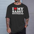 I Love My Sassy Boyfriend I Heart My Sassy Boyfriend T-Shirt Gifts for Him