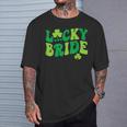 Lucky Bride Groom Couples Matching Wedding St Patrick's Day T-Shirt Gifts for Him