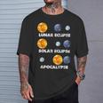 Lunar Eclipse Solar Eclipse Apocalypse Astronomy T-Shirt Gifts for Him