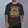 Lustiger Ehemann Papa Fantasy Football Legend T-Shirt Geschenke für Ihn