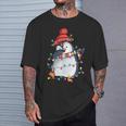 Lustiger Pinguin Weihnachten Dabbing Black T-Shirt Geschenke für Ihn