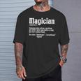 Magician Illusionist Magic Perfomer Magical Card Tricks T-Shirt Gifts for Him