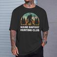 Maine Bigfoot Hunting Club Sasquatch Fan T-Shirt Gifts for Him