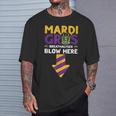 Mardi Gras Breathalyser Blow Here Adult Mardi Gras Men T-Shirt Gifts for Him