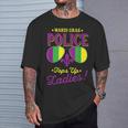 Mardi Gras Police Tops Up Ladies Boobs Beads Party Drinking T-Shirt Gifts for Him