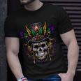 Mardi Gras Skull Top Hat New Orleans Witch Doctor Voodoo T-Shirt Gifts for Him
