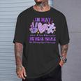 In May We Wear Purple For Fibromyalgia Awareness Peace Love T-Shirt Gifts for Him