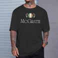 Mcgrath Surname Irish Family Name Heraldic Flag Harp T-Shirt Gifts for Him