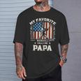 Mein Lieblings-Baseballspieler Nennt Mich Papa American Flag Dad Kapuzenjacke T-Shirt Geschenke für Ihn