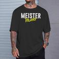 Meister Trainer Coach Football S T-Shirt Geschenke für Ihn