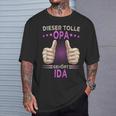 Men's Dieser Tolle Opa Gehört Ida Opi Black T-Shirt Geschenke für Ihn