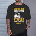 Men's Stapler Fahren Nur Die Beste Forklift Black T-Shirt Geschenke für Ihn