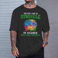 Mental Health Awareness Month Fight Stigma Mental Disease T-Shirt Gifts for Him