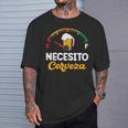 Mexican Beer Necesito Cerveza Sayings T-Shirt Gifts for Him