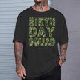 Military Green Camouflage Pattern Matching Birthday Squad T-Shirt Gifts for Him