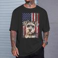 Miniature Schnauzer Dog 4Th Of July American Flag Patriotic T-Shirt Gifts for Him