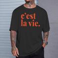 Minimalist French C'est La Vie T-Shirt Geschenke für Ihn
