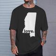 Mississippi Love Hometown State Pride T-Shirt Gifts for Him