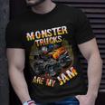 Monster Trucks Are My Jam American Trucks Cars Lover T-Shirt Gifts for Him