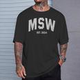 Msw Graduation 2024 Master Social Work Grad T-Shirt Gifts for Him