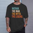 Nathan The Man The Myth The Legend First Name Nathan T-Shirt Gifts for Him