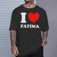 Negro Blanco Me Encanta Fátima Camiseta unisex Regalos para él