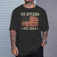 New Us Citizen Est 2024 American Immigrant Citizenship T-Shirt Gifts for Him