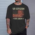 New Us Citizen Est 2024 American Immigrant Citizenship T-Shirt Gifts for Him