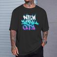 New York City New York City Graffiti Style T-Shirt Gifts for Him