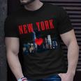 New York City Nyc Ny Skyline Statue Of Liberty Heart T-Shirt Gifts for Him