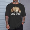 New York City Skyline Vintage Baseball Lover T-Shirt Gifts for Him