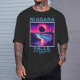 Niagara Falls Total Solar Eclipse 2024 80S New York Canada T-Shirt Gifts for Him