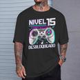 Nivel 15 Desbloqueado Cumpleaños 15 Años Camiseta unisex Regalos para él