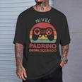 Nivel Padrino Desbloqueado Padrino Camiseta unisex Regalos para él