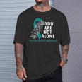 You Are Not Alone Sexual Assault Awareness Month Teal Ribbon T-Shirt Gifts for Him