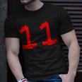 Number 11 Birthday Or Team Sports Jersey Eleven T-Shirt Gifts for Him