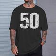 Number 50 Vintage 50Th Birthday Party 50 Years Old T-Shirt Gifts for Him