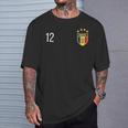 Numéro 12 De Roumanie Maillot Numéro 12 T-Shirt Cadeaux pour lui