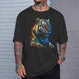 Obra De Arte De Tigre Animal Arte Camiseta unisex Regalos para él