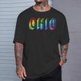 Ohio Lgbtq Pride Rainbow Pride Flag T-Shirt Gifts for Him