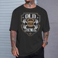 Old Man Strength Gym Gymer Dad Father's Day T-Shirt Gifts for Him