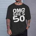 Omg She's 50Th Birthday Crew 50 Year Old Birthday Squad T-Shirt Gifts for Him
